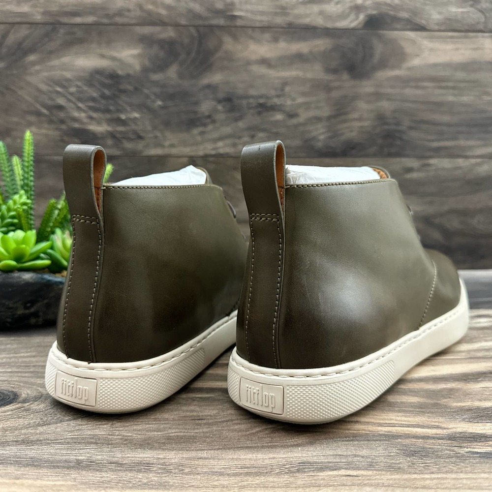 ❌SOLD❌NIB FitFlop Zackery 11 44 Forest Green Chukka Boots Leather - Picture 7 of 11